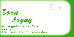 dora argay business card