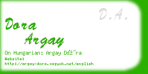 dora argay business card